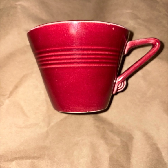 Homer Laughlin (Pre-Fiesta) 1930s - 1940s Red Ceramic Cup and Saucer/Ashtray Set - Picture 12 of 16